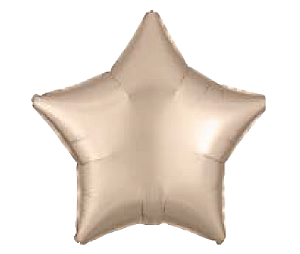 Balão Metalizado 10" 25cm Estrela c/20 unid. - Ouro Rose