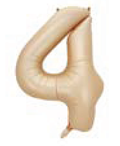 Balão Metalizado 16" Número 4 c/1 unid. - Caramelo (Fracionado)