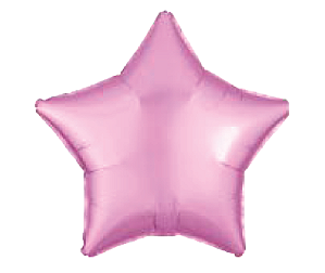 Balão Metalizado 18" 45cm Estrela c/1 unid. - Rosa