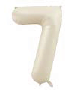 Balão Metalizado 16" Número 7 c/1 unid. - Creme (Fracionado)