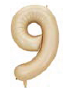 Balão Metalizado 16" Número 9 c/1 unid. - Caramelo (Fracionado)