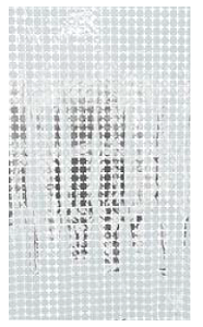 Cortina Metalizada Quadrado Pequeno 1x2m c/1 unid. - Prata