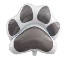 Balão Metalizado 64×68cm Pegada c/1 unid. - Preto