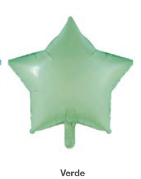 Balão Metalizado 17" 43×43cm Estrela Fosca c/1 unid. - Verde