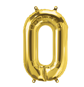 Balão Metalizado Número 16" 40cm  c/1 unid. Dourado - 0