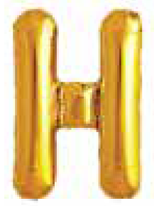 Balão Metalizado Letra 16" 40cm c/1 unid. Dourado - H