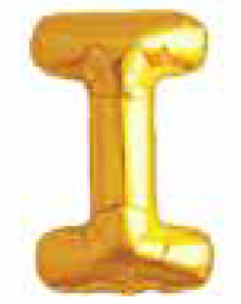 Balão Metalizado Letra 16" 40cm c/1 unid. Dourado - I