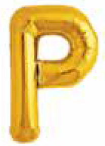 Balão Metalizado Letra 16" 40cm c/1 unid. Dourado - P