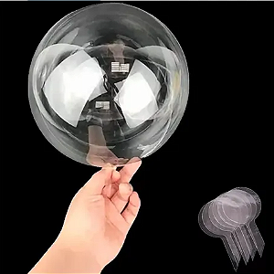 Balão Bubble 5" 12cm  c/ 1 unid. - Incolor - BOBO (fracionado)