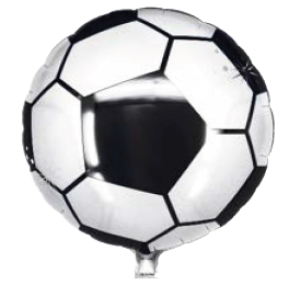 Balão Metalizado  18" 45cm c/ 1unid. Bola de Futebol