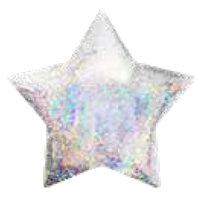 Balão Metalizado Estrela 10" 25cm c/ 1 unid. - Nacarado