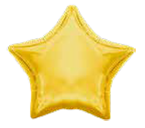 Balão Metalizado Estrela 5" 12cm c/ 1 unid. - Dourado (fracionado)
