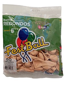 Balão Liso FestBall c/ 50 unid. - Champagne - 5