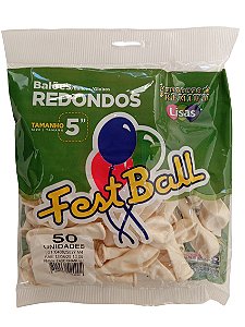 Balão Perolizado FestBall c/ 50 unid. - Branco Perolizado - 5