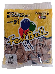 Balão Liso FestBall c/ 50 unid. - Doce de Leite - 9