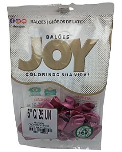 Balão Cromado JOY c/ 25 unid. - Pink - 5