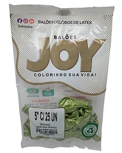 Balão Cromado JOY c/ 25 unid. - Verde Cana - 5