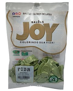 Balão Cromado JOY c/ 25 unid. - Verde Cana - 9