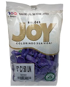 Balão Liso JOY c/ 50 unid. - Violeta - 5