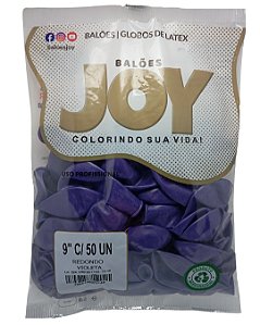 Balão Liso JOY c/ 50 unid. - Violeta - 9