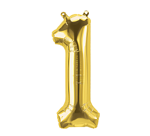 Balão Metálico Número Art-Latex 16" - Art-Latex - Ouro - 1