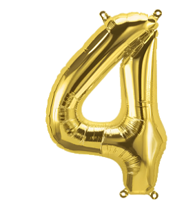 Balão Metálico Número Art-Latex 16" - Art-Latex - Ouro - 4