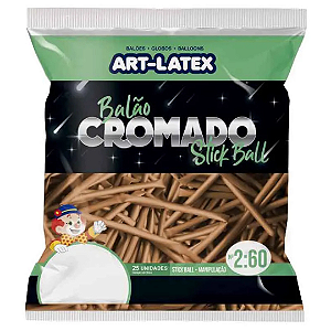 Balão Stick Ball Art-Latex c/ 25 unid. - 260 - Ouro
