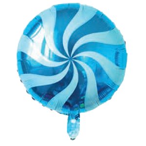 Balão Metalizado 45cm Bala Espiralada c/ 1 unid. - Azul