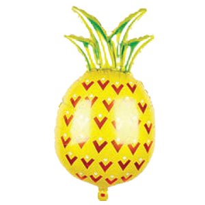 Balão Metalizado Abacaxi 47x80cm c/1 unid. - Amarelo