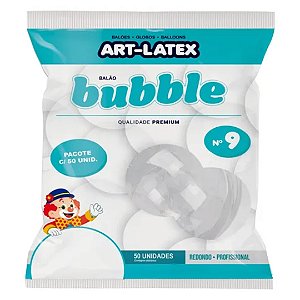 Balão Bubble Art-Latex Incolor c/ 50 unid. - 9