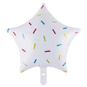 Balão Metalizado Estrela Confete 18" (45cm) c/1 unid.