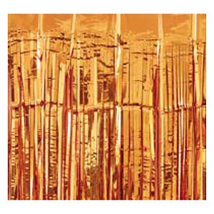 Cortina Decorativa Metalizada 1X2 metros com 1 unidades - Laranja
