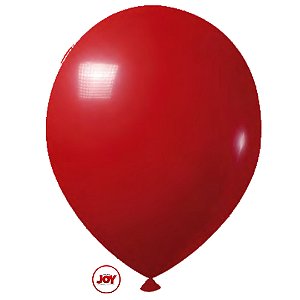 Balão Liso JOY c/ 50 unid. - Vermelho Rubi - 9