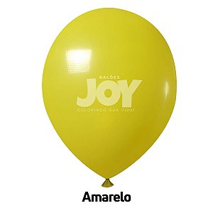 Balão Liso JOY c/ 25 unid. - Amarelo - 12