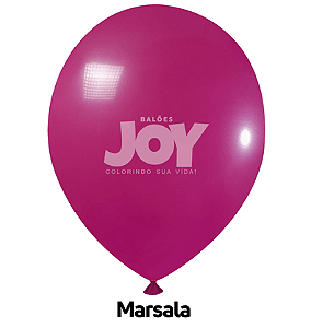 Balão Liso JOY c/ 25 unid. - Marsala - 12