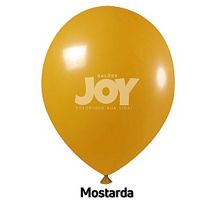 Balão Liso JOY c/ 25 unid. - Mostarda - 12