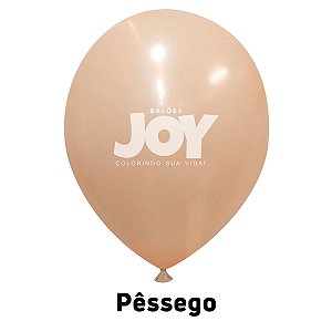 Balão Liso JOY c/ 25 unid. - Pessego - 12