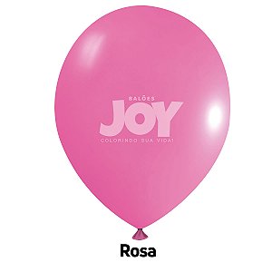 Balão Liso JOY c/ 25 unid. - Rosa - 12