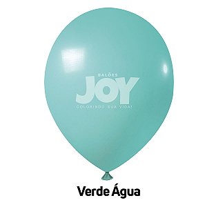 Balão Liso JOY c/ 25 unid. - Verde Água - 12