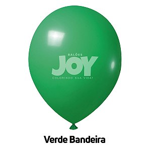 Balão Liso JOY c/ 25 unid. - Verde Bandeira - 12