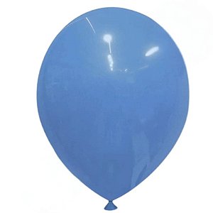 Balão Liso JOY c/ 12 unid. - Azul Hortênsia - 16