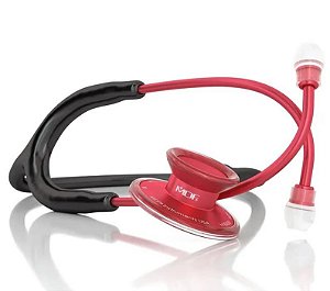 Estetoscópio Lightweight Acoustica Deluxe Duplo Red Black - MDF 747XP