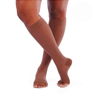Meia Panturrilha 3/4 Ever Sheer 20-30mmHg Aberta Feminina Café Sigvaris