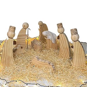 presépio madeira 40cm