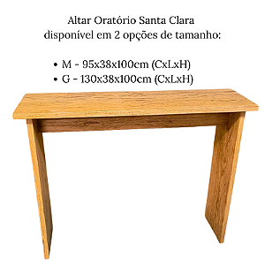 Altar Santa Clara Oratório Doméstico