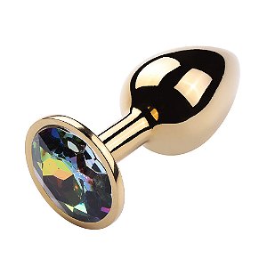Plug Anal P de Aço, Dourado, Colorido