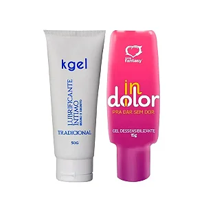 Kit: Dessensibilizante Anal Indolor e Lubrificante Neutro K-Gel
