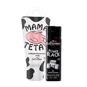 Kit: Gel Beijável Mama Teta e Gel Aromatizante Power Black Ice