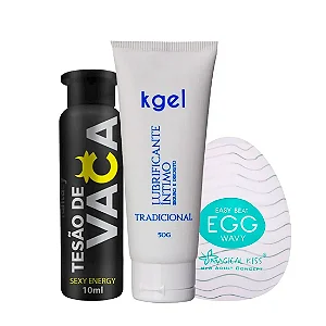 Kit: Tesão de Vaca, KGEL Lubrificante e Egg
