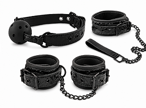 Kit: Algema, Mordaça e Coleira
